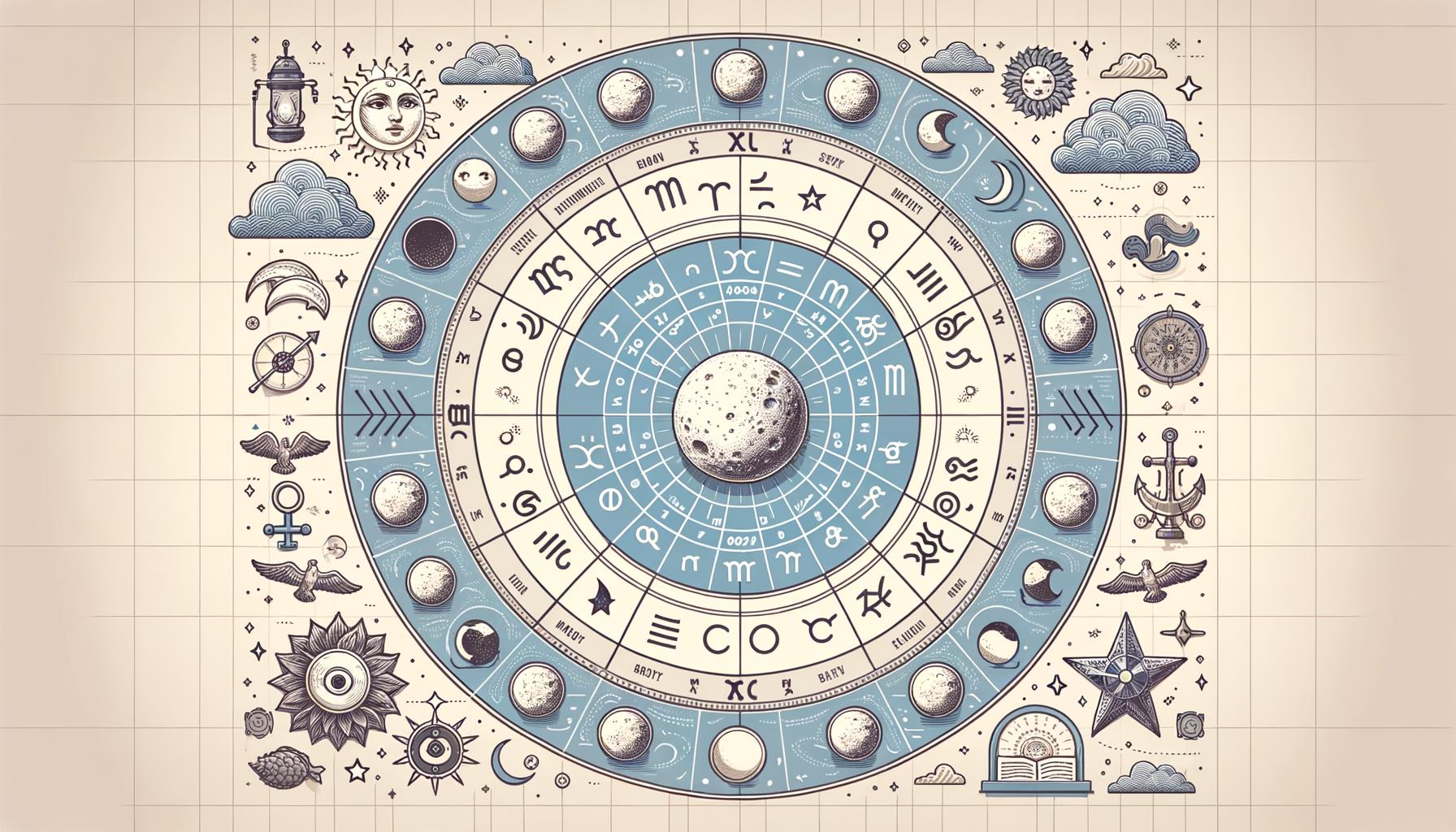 Segui le fasi lunar i per calcolare l'influenza astrologica