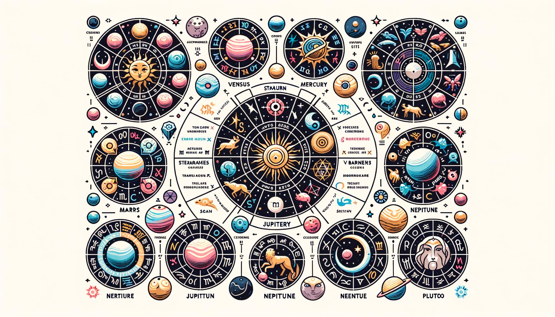 Segui le linee guida del grafico per distinguere i pianeti secondo l'astrologia