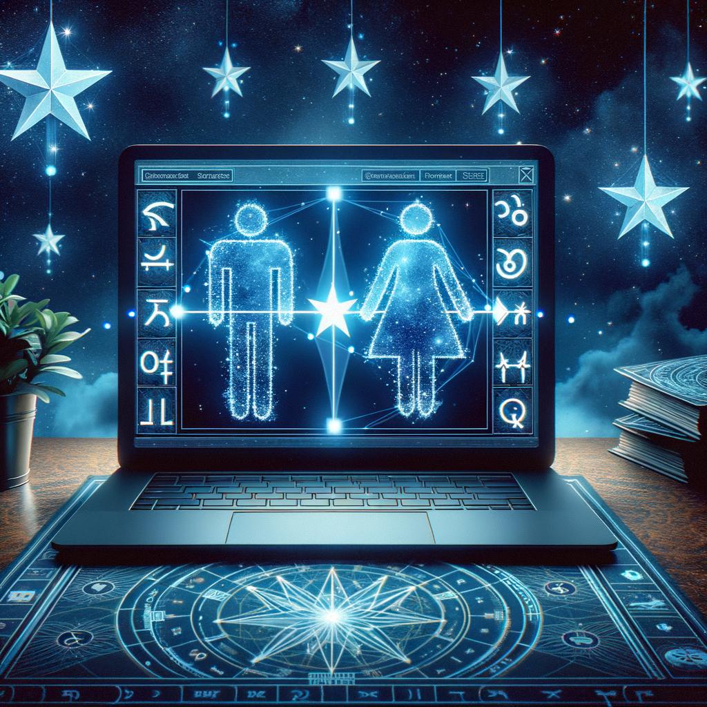 Trova la tua affinità di coppia con l'astrologia in linea