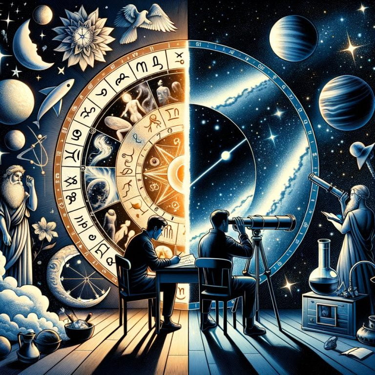 la prima studia gli influssi astrali, la seconda gli astri nel cosmo